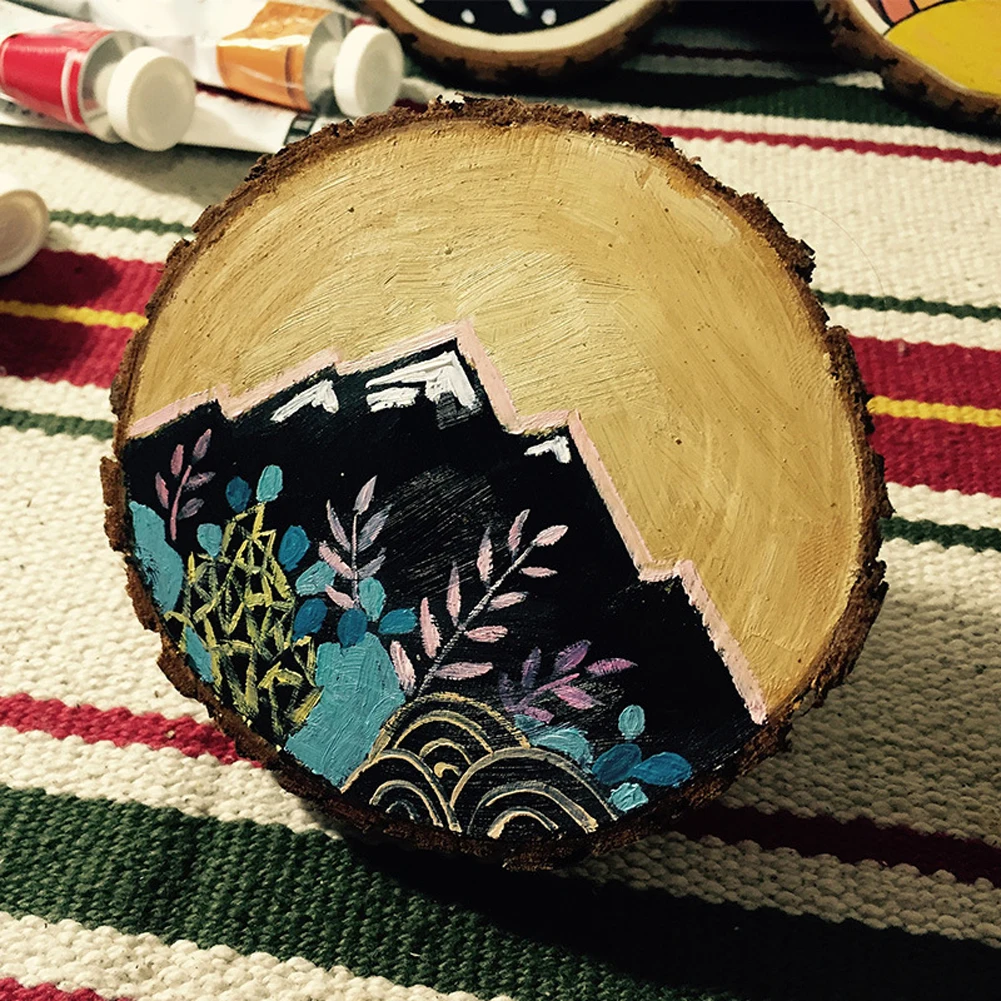 Creative Christmas Xmas Decor Dried Flower Packaging Bark Barrel Bucket Box Gift