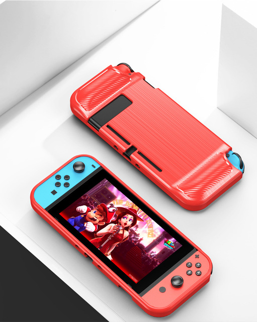 Switch Soft Drawing Process Full Protective Case Cover Shell For Nitendo Switch Console Handle Grip Holder W/ Key Button