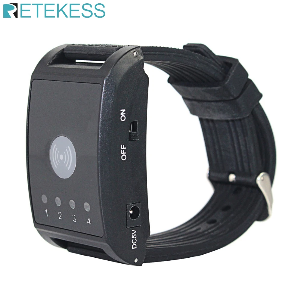 Sistema de Chamada sem Fio para Garçom Canais Relógio Receptor Pager Restaurante Hospital Enfermeira Chamada F4411a 433 Mhz 4 Mod. 1274371