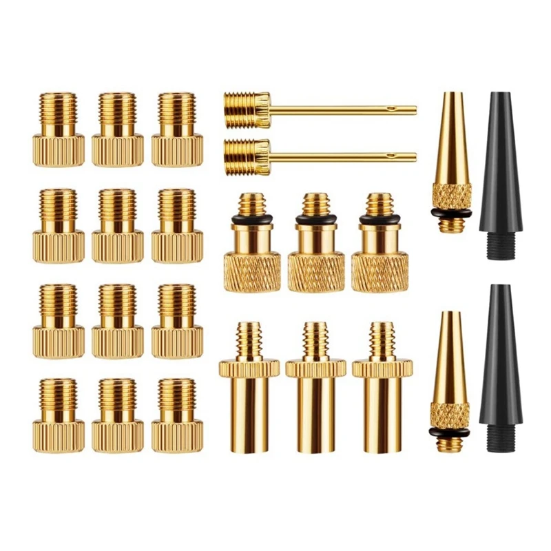 Bike Pump Adapter, Presta Valve Adapter Set DV AV SV Valve Adapter for