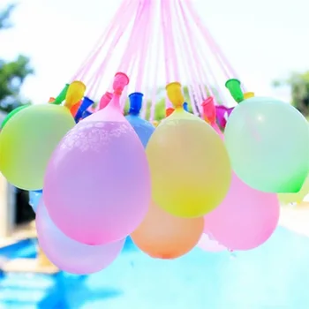 

110pcs Quick Water Injection Small Balloon Multicolor Latex Inflatable Baloon Beach Pool Child Adult Outdoor Water Polo Warfare