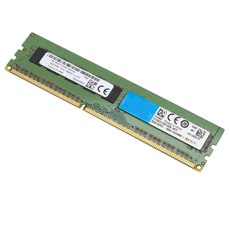 8GB ram 2RX8 1,35 V DDR3 PC3L-12800E 1600MHz 240 Pin ECC Unbuffered ram для серверной рабочей станции