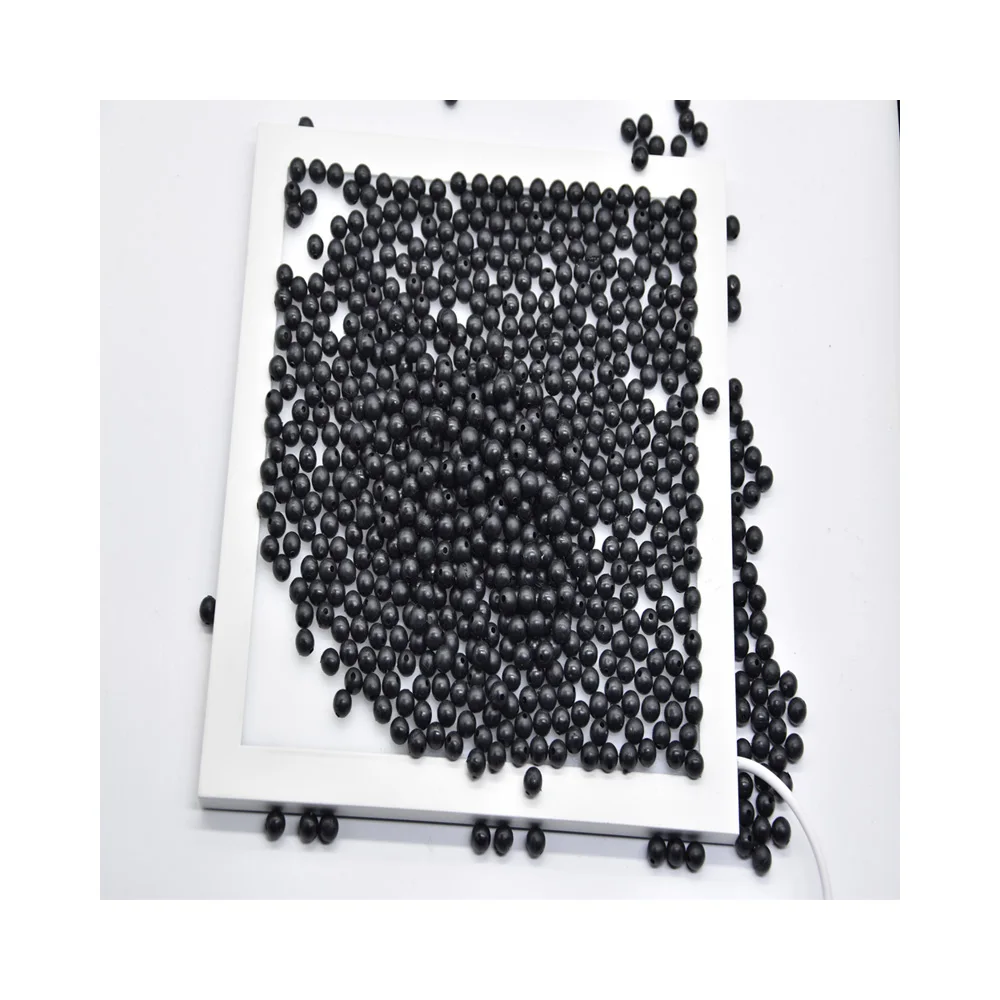 MAGBLUE 100pcs/lot Fishing Beads Space Stopper Black 3mm-8mm Round Soft and hard beans Lures bait Hook Rig Accessories | Спорт и