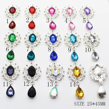 

New Mix Color Cheap Pendant Metal Brooch 10Pcs/Lot 25*45mm Brooch Buttons Get TogetherRed wine Candle Party Decoration