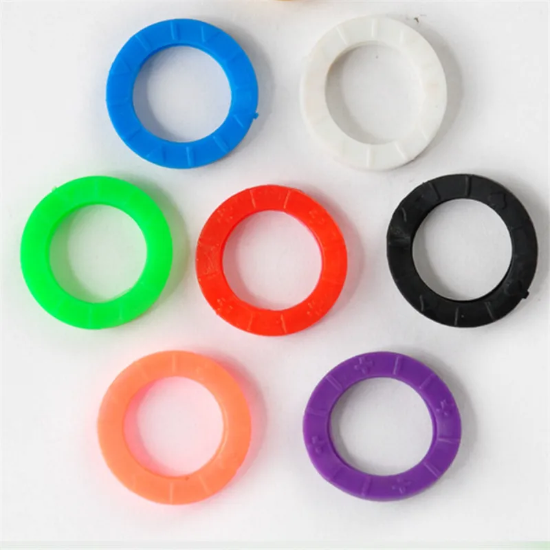 8 Pcs Hollow Silicone Key Cap Covers Topper Key Holder Elastic Keyring Rings Case Bag Organizer Wallets Hot