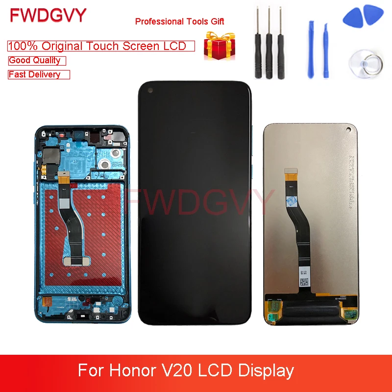 6 4 &quotоригинальный 10-сенсорный экран для Huawei Honor V20 PCT-AL10 дигитайзер в сборе + рамка