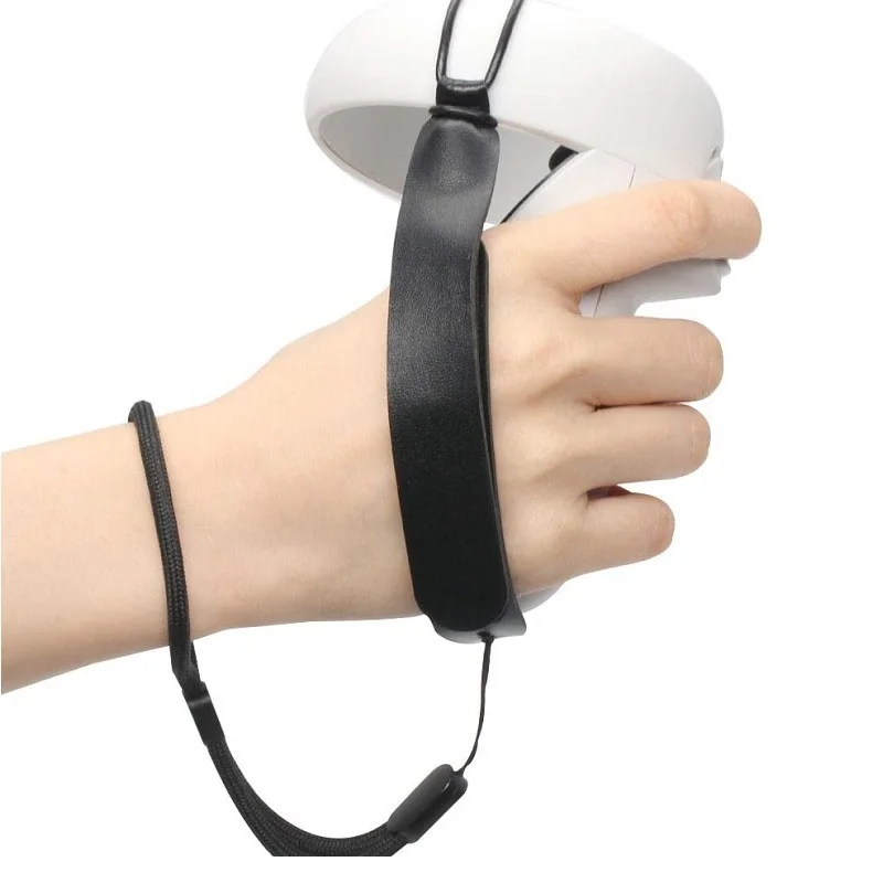 Correa para la muñeca del mando para Oculus Quest 2 VR, agarre de la manija VR, cinturón de fijación anticaída, correa ajustable para nudillos antideslizante