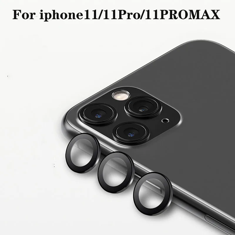 

Metal Frame + Tempered Glass Lens Cover Camera Ring Screen Protection For iPhone 11 Lens Protector Case For iPhone11 Pro Max