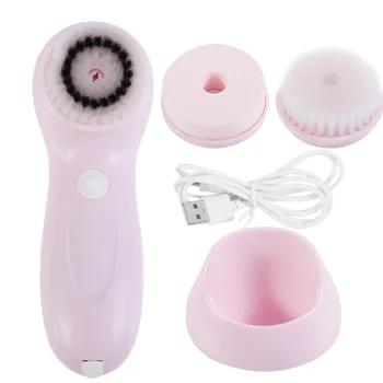 

3 In1 Multifunctional Facial Cleaning Tools USB Rechargeable Electric Rotating Facial Cleansing Brush Face Cleaners Scrubber