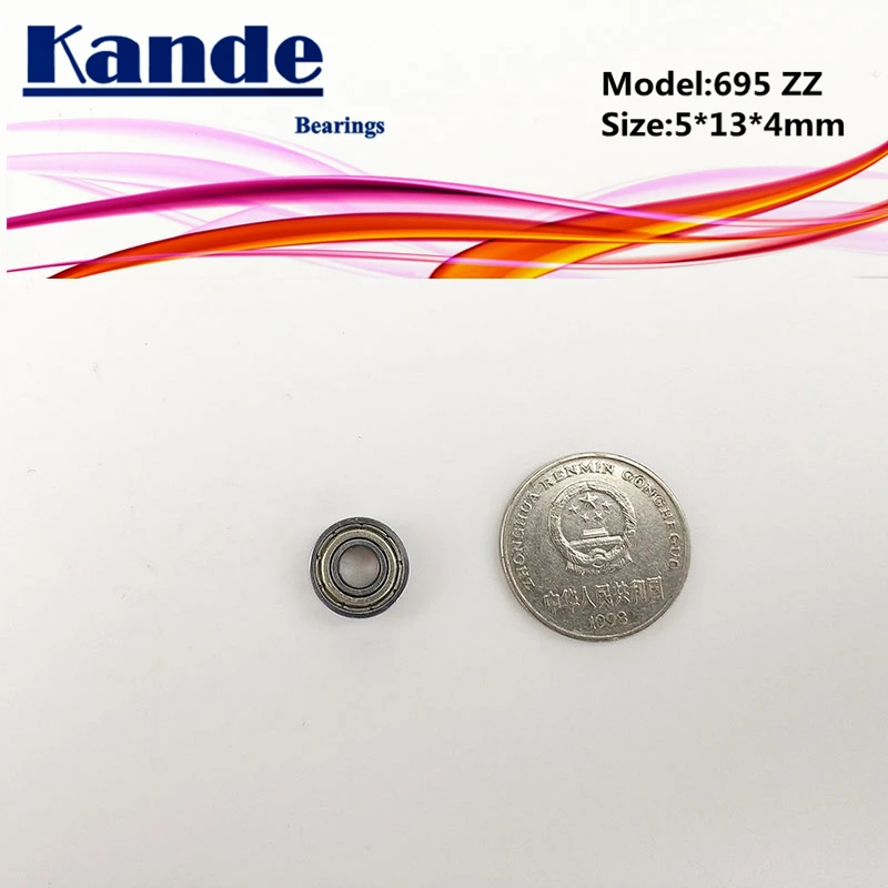 10pcs Kande Bearings 695ZZ ABEC-1 695-2Z ABEC-3 695ZZ ABEC-5 695 ZZ Miniature Deep Groove Ball Bearing 5x13x4mm 695