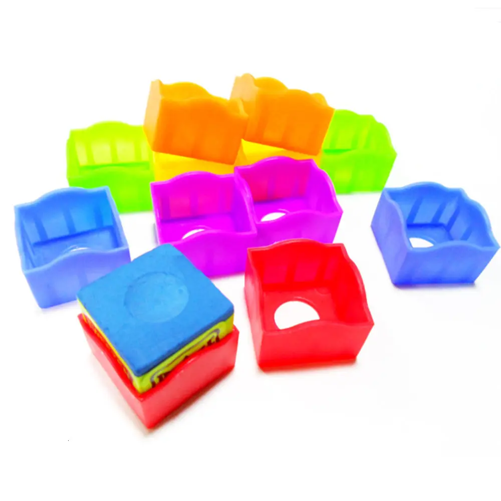 10pcs Rubber Open Billiard Chalk Holder Multicolor Cue Accessories Snooker & | Спорт и развлечения