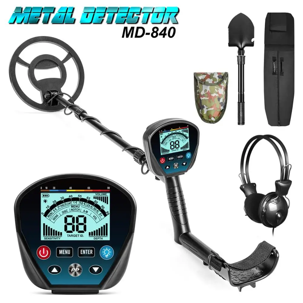 

Metal detector Gold Digger Treasure Hunter Professional Pinpointer Underground Gold Detector Underwater MD840 Waterproof