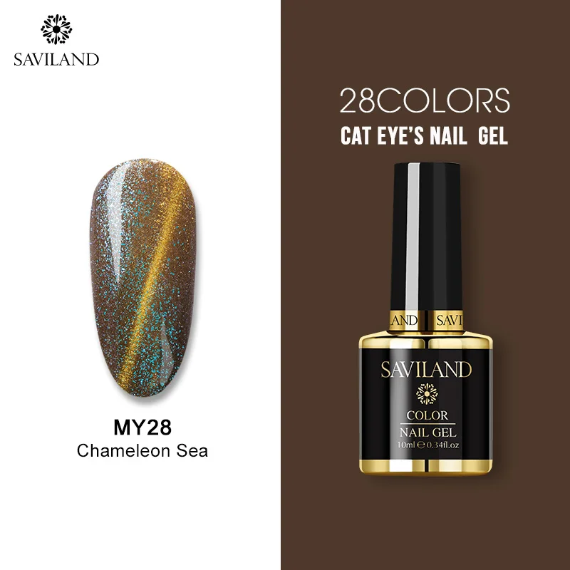 10ml MY28 SAVILAND Гель-лак для кошачьих глаз Хамелеон звездное небо Магнитный замачивающийся УФ светодиодный Гель-лак для ногтей Гель-лак сделай сам - Цвет: 10ml MY28