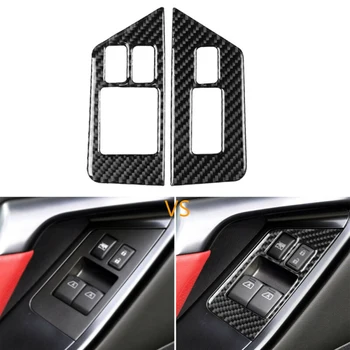 

For Nissan GT-R R35 2008-16 Carbon Fiber Door Window Switch Button Trim