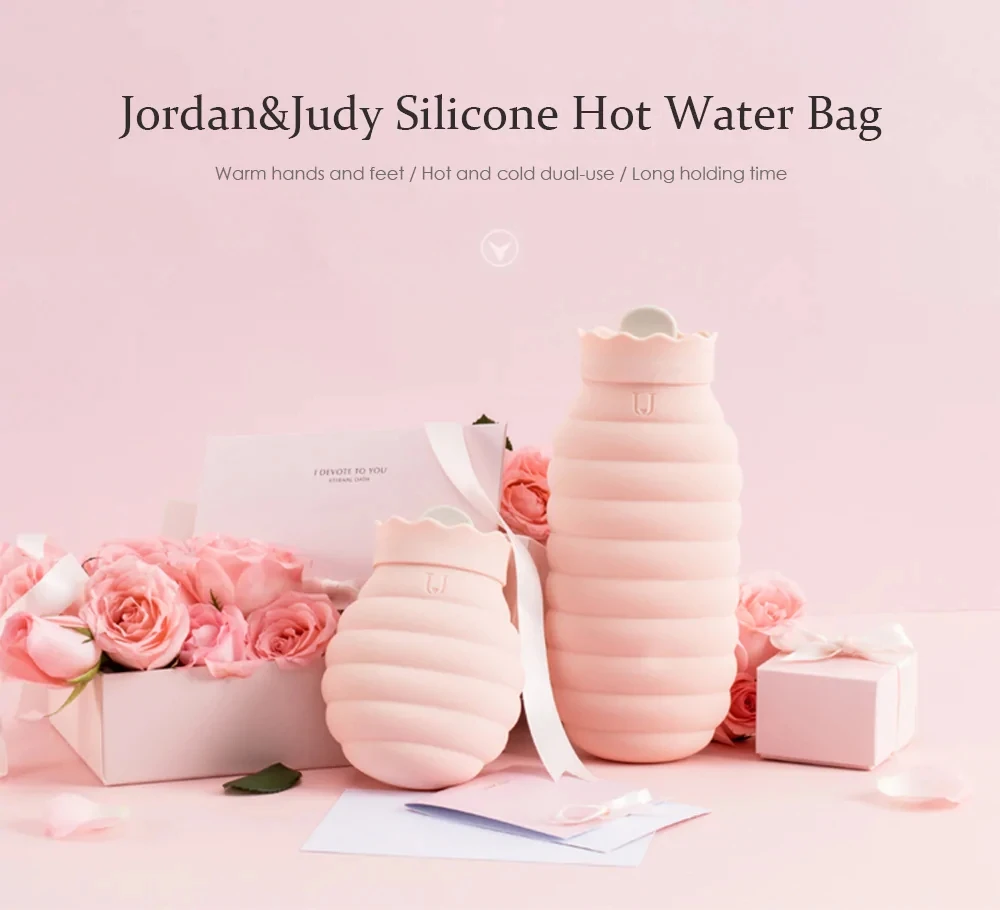 Mijia Jordan& Judy силиконовый мешок для горячей воды с вязаным чехлом 313/620 мл микроволновая грелка для горячей воды зимний нагреватель для рук