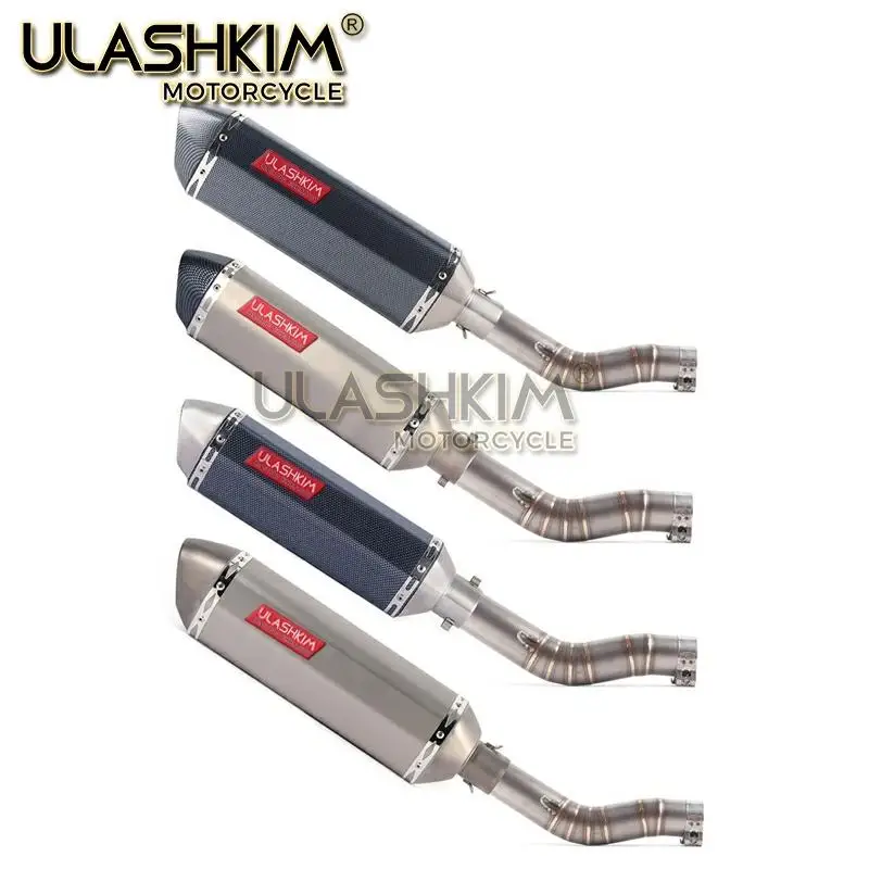 Motorcycle Full System Exhaust Escape Muffler Middle Link Pipe Slip On For suzuki GSXR1000 GSX R1000 GSXR 1000 2003-2006