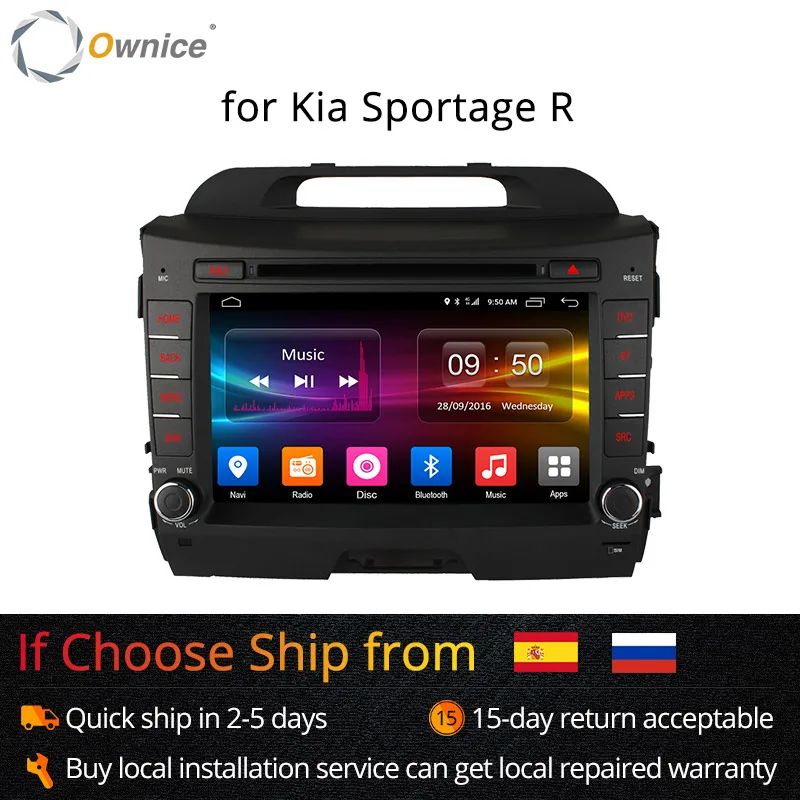 Автомобильный dvd плеер Ownice C500 Android 6 0 8 ядер для KIA sportage r 2011 2015 gps навигация 2 din Wi Fi 4G