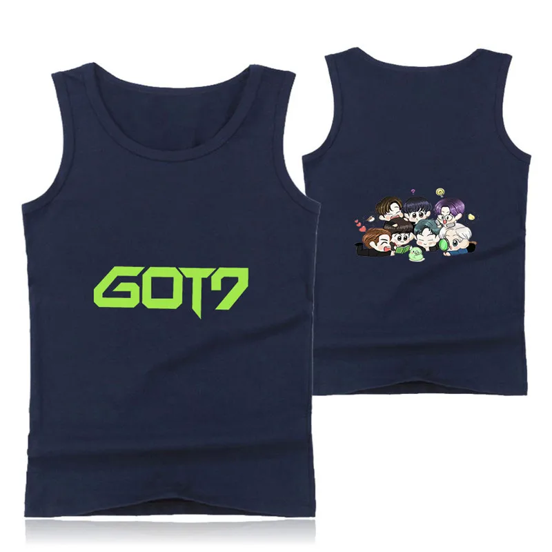 Летний жилет для фитнеса GOT7, мужская майка без рукавов для бодибилдинга, Майки для тренировок, топы размера плюс, одежда для спортзала