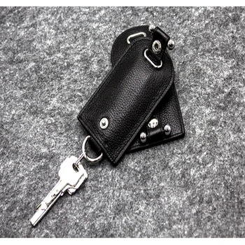 

New Genuine Cow Leather Key Wallet Card Holder Business Organizer Housekeeper Keychain Purses Men Women Pocket Pack Car Keys Bag