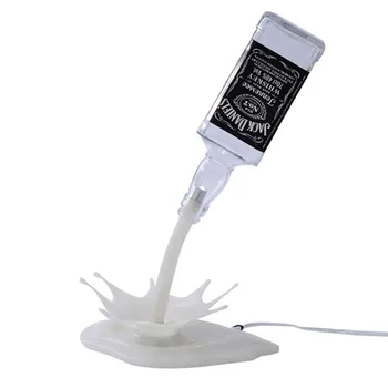 

WSFS Hot Pour Wine Bottle Lamp,LED DIY Random Collocation Pouring Wine Desk Table Light,Rechargeable USB Touch for Bar Cafes Res