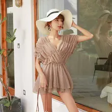 Танкини большого размера Наборы женский летний купальник с шортами для женщин Mayan для ванной женщины новая юбка Сексуальная на косточках башня из трех частей