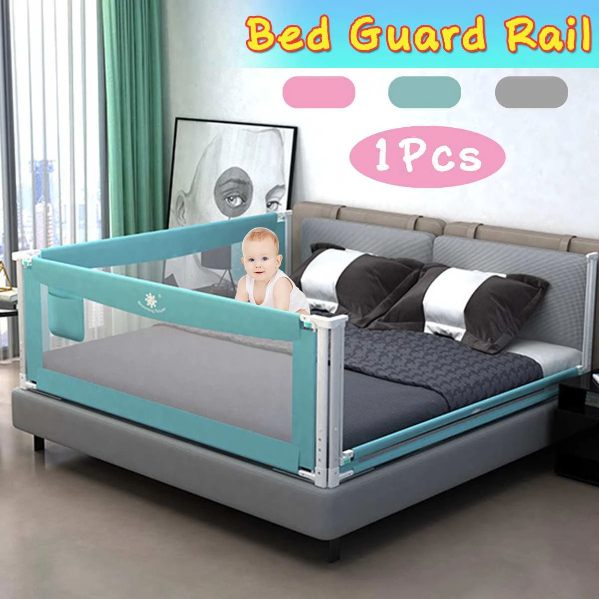 Valla de seguridad para cama de bebé, corralito de bebé, riel protector de cama para niños, barrera de cuna de rieles de elevación de 5 niveles|Corralitos de bebé| - AliExpress