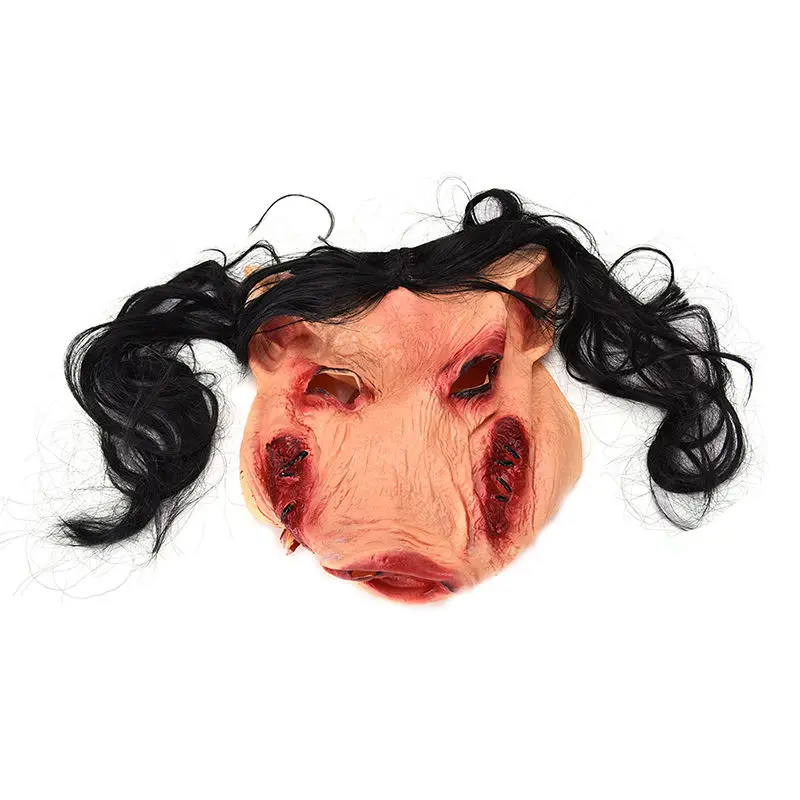 Максимальный поставщик Хэллоуин маска полное лицо свинья из пилы головы страшная маска Костюмированная вечеринка косплей реквизит