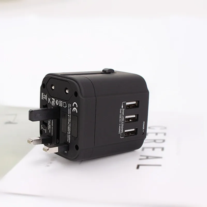LEORY дорожный адаптер Универсальный 3 USB адаптер питания зарядное устройство международные вилки электроприборов Розетки конвертер ЕС/США/Великобритания/AU разъем