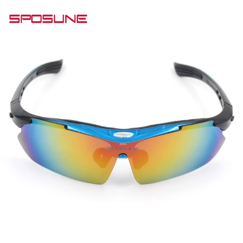 Blue-Black SPOSUNE велосипедные очки, поляризованные очки, мотоциклетные солнцезащитные очки, очки с УФ-защитой для горной дороги, велосипеда, рыбалки, очки - Цвет: Blue-Black