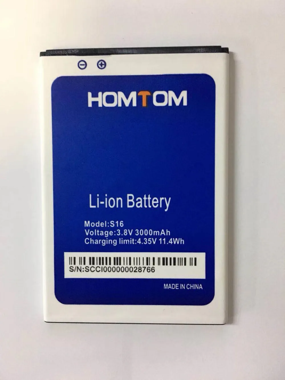 100% Оригинальный аккумулятор S16 3000 мАч сменный 5 дюймовый HOMTOM батарея Мобильный