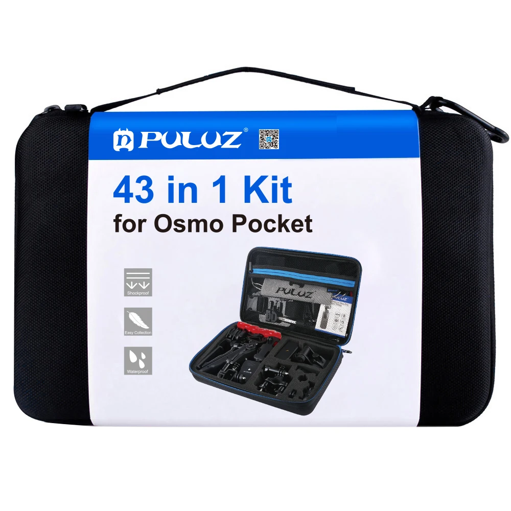  PULUZ 43 in 1 For DJI Osmo Pocket Handheld Accessories Total Ultimate Combo Kits EVA Storage Bag Ca