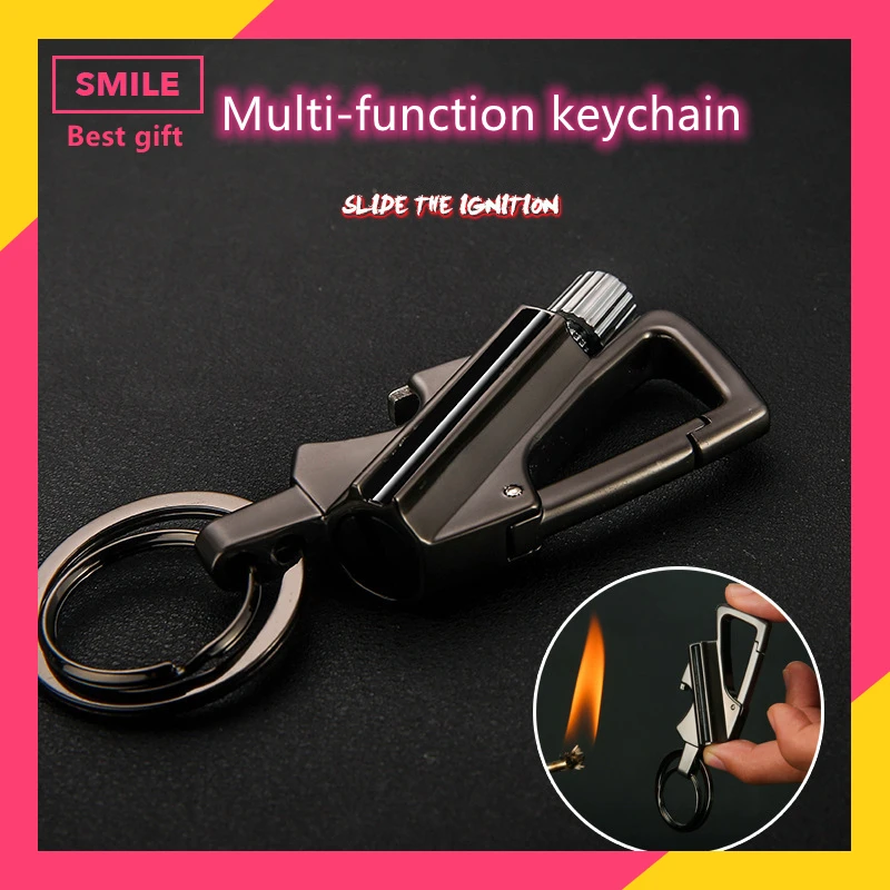 Addfun Keychain Lighter Flint Fire Starter Personalized Car Keychain