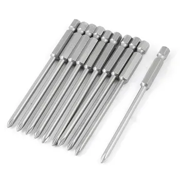 

uxcell 1/4" Hex Shank Magnetic Cross Tip Phillips Driver Bit PH1 10 Pcs