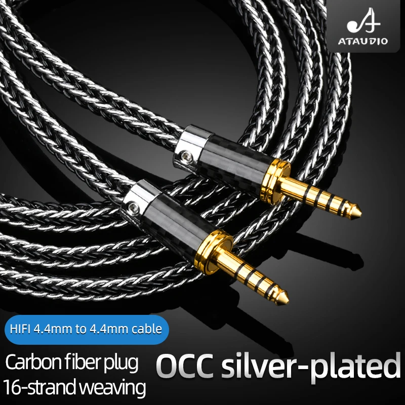 Ataudio-cabo de Áudio Hifi Banhado a Prata 4.4 mm a 4.4 mm Hifi Occ 4.4 mm
