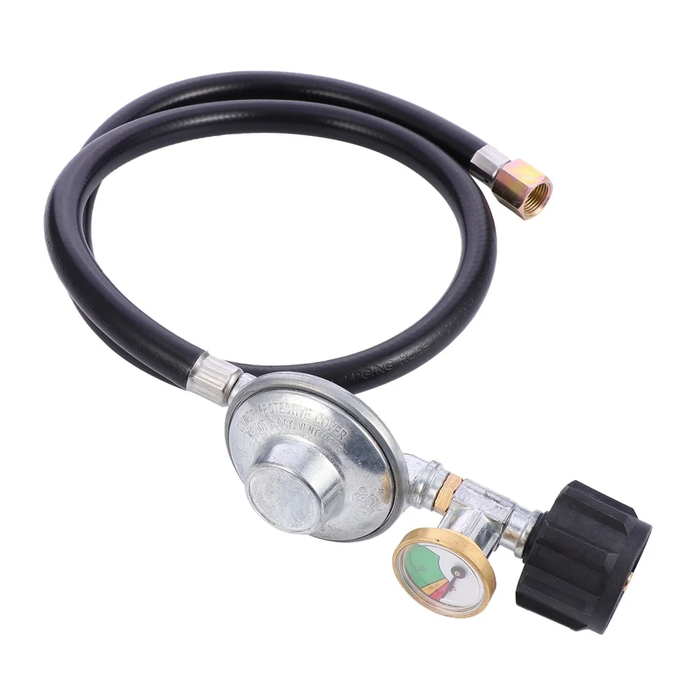 

Gas Pressure Relief Valve Long Replacement Propane Regulator Hose (Black)