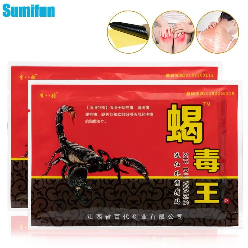 8Pcs Sscorpion Venom Mediacan Pain Relieving Plaster Lumbar Knee Back Joint Rheumatoid Arthritis Killer Patch C1968 | Красота и