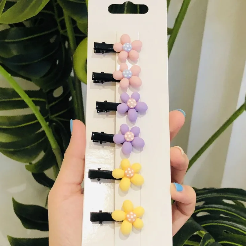 

1Set Girls Cute Flower Hairpins Children Sweet Hair Clips Barrette Hair Ornament Fashion Hair Accessories