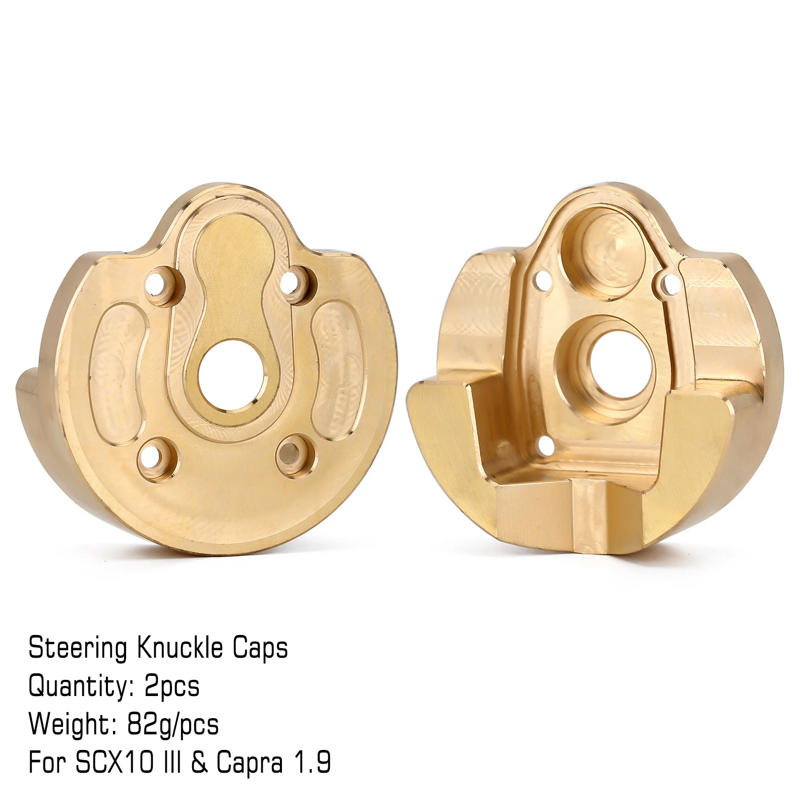 2PCS Brass Portal Steering Knuckle Housing for 1:10 RC Axial SCX10 III AXI03007