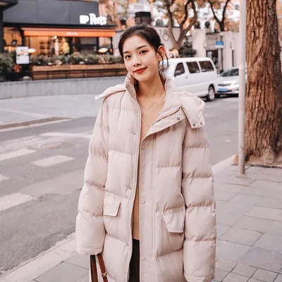 

2019 New Style Cotton Coat Women's Mid-length Korean-style 2018 Winter New Style over-the-Knee Thick Loose-Fit Cotton-padded Clo