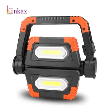 

Portable LED COB Searchlight Adjustable Handle Waterproof Work Light Searchlight Flashlight For Hunting Camping 4*AA Battery