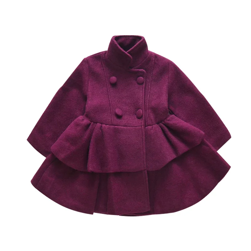 

MudiPanda Winter Outerwear Girls Wool Winter Coats Wool Coat For Girls Winter Coat Girls Blends Jackets Double Breasted Clothing