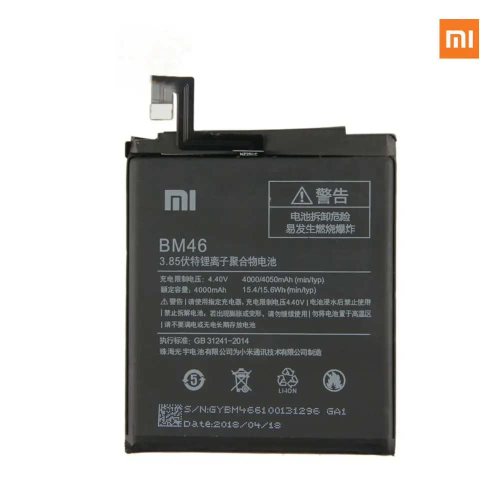 Оригинальный размер сменной батареи для Xiaomi Redmi Note 3 Hongmi Note3 Pro Redrice BM46 подлинный
