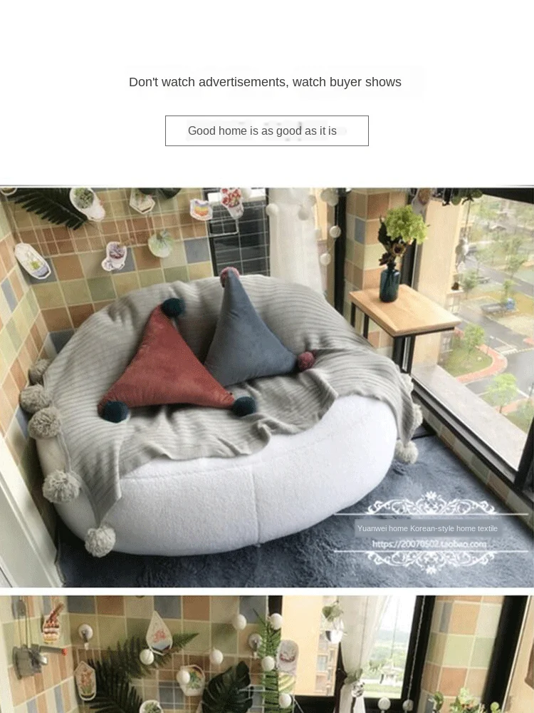 OTAOTAO-Puff grande sin relleno para sofá cama, PUF gigante