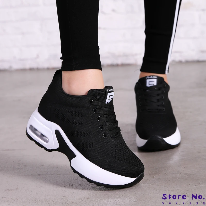 

2019 New Platform Sneakers Shoes Breathable Casual Shoes Woman Fashion Height Increasing Ladies Shoes Chaussure Femme