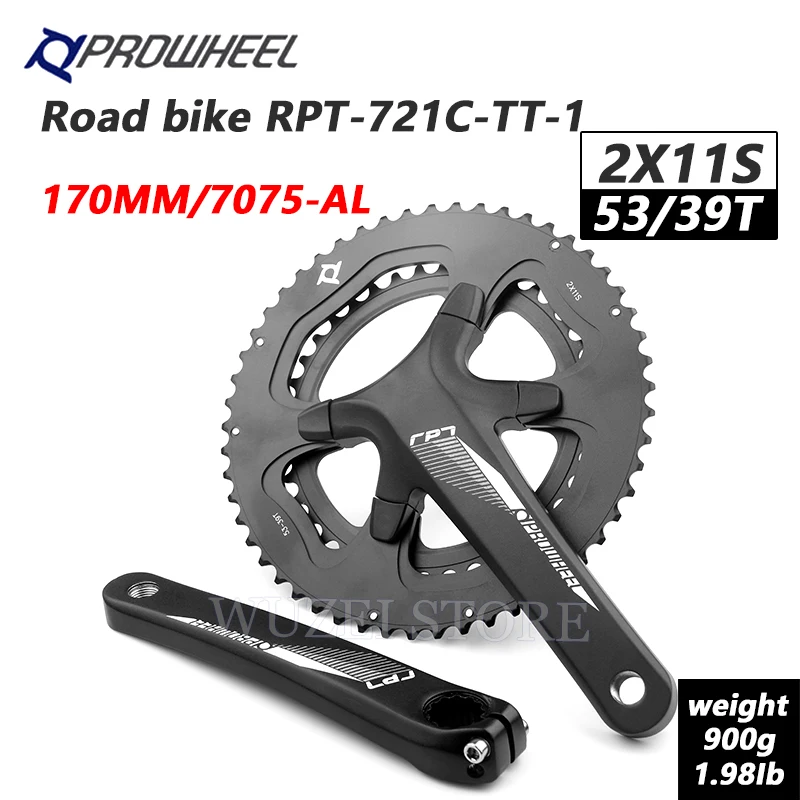 Prowheel-クランクセット,2x11ギア,170mm,クランク110bcd 53/39T