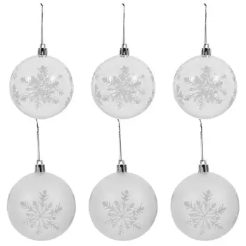 

6Pcs Christmas Ball Pendants Lightweight Durable Practical Xmas Tree Hanging Decor Christmas Hanging Balls Party Supplies