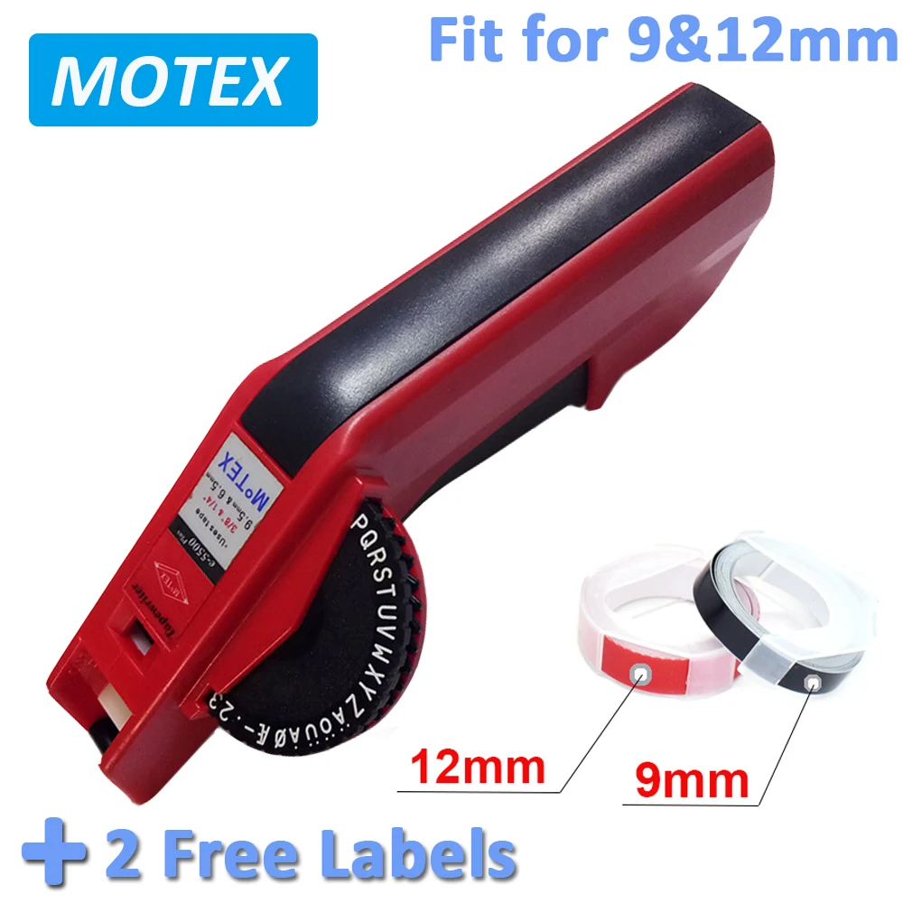 Motex E5500 Manual Label Maker Labeler For 9mm And 12mm Dymo 3d