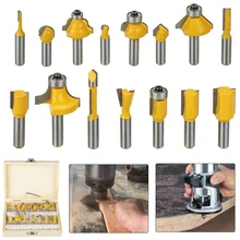 

15Pcs Professional Woodworking Router Bits Set 8mm Shank Steel Alloy engraving machine/electric wood milling/trimming machine