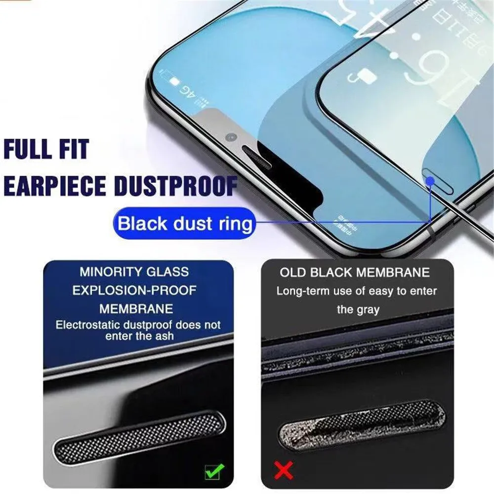 9H Tempered Glass for iPhone 11 Pro Max Xs XR X Screen protector iPhone 12 Pro Mini 7 8 6S 6 Plus SE 2020 Full Protective Film