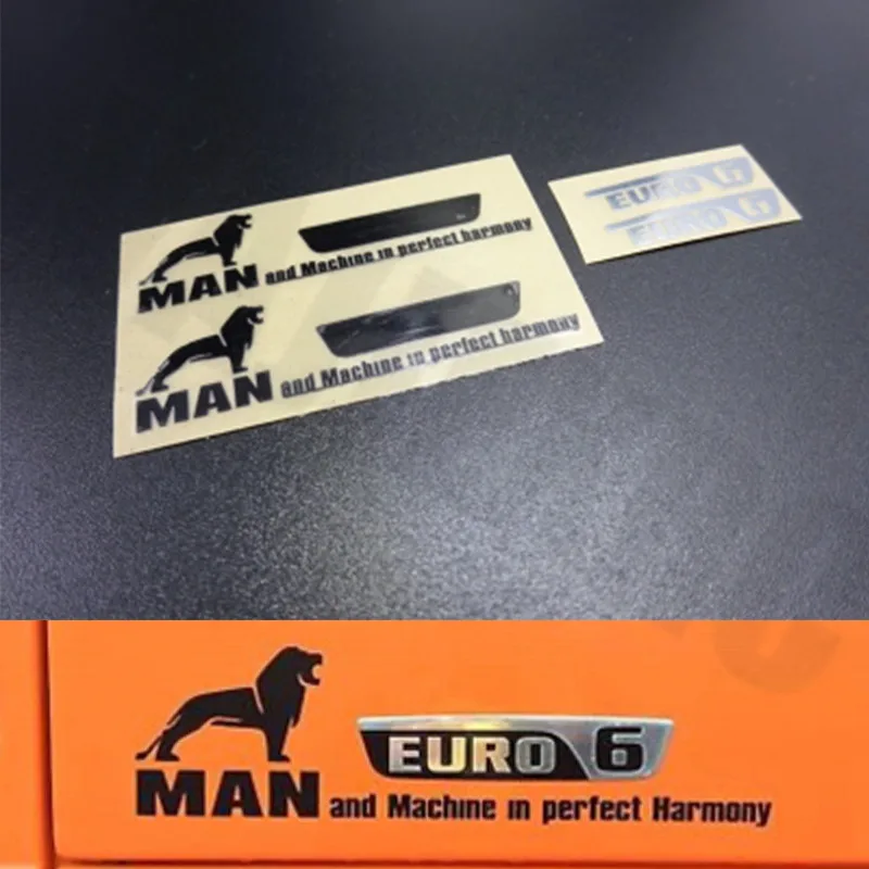 

Truck Body Metal Decorative Sticker Set for 1/14 Remote Control TAMIYA Tractor MAN TGX